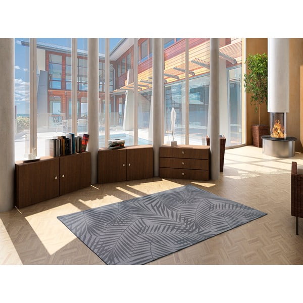 Sivý vonkajší koberec Universal Palm, 160 x 230 cm-image-1