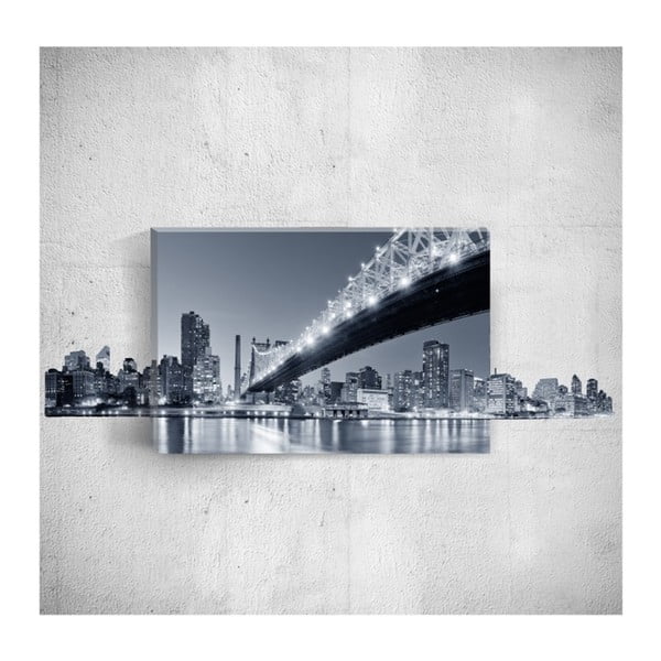 Nástenný 3D obraz Mosticx Night City, 40 × 60 cm