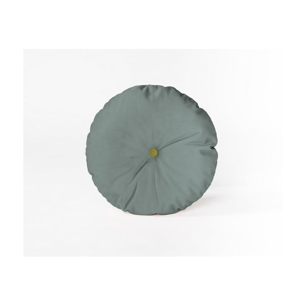 Okrúhly dekoračný vankúš so zamatovým poťahom Velvet Atelier Turquoise, ⌀ 35 cm