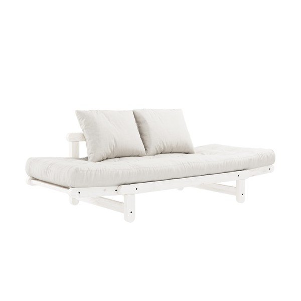Rozkladacia pohovka so svetlobéžovým poťahom Karup Design Beat White/Natural-image-4