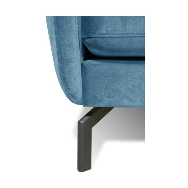 Modrá zamatová rohová pohovka (pravý roh) Magic - Scandic-image-4