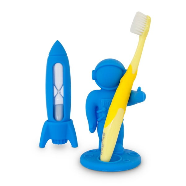 Modrý detský set na čistenie zubov J-Me Rocket & Apollo