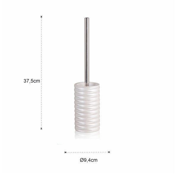 Biela WC kefa z polyresinu Wave - Tomasucci-image-1
