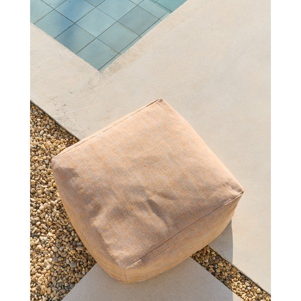 Oranžový/v prírodnej farbe taburet Vedell – Kave Home-image-1