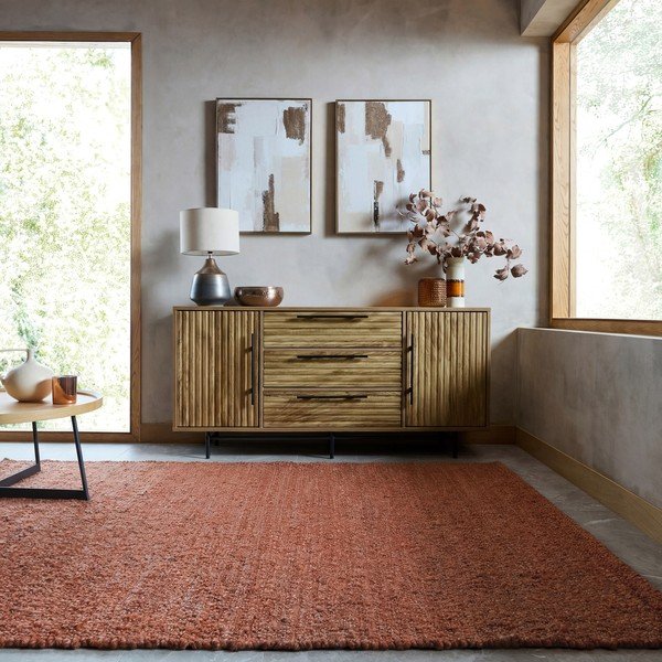 Ručne tkaný koberec v terakotovej farbe 120x170 cm Finley – Flair Rugs-image-1