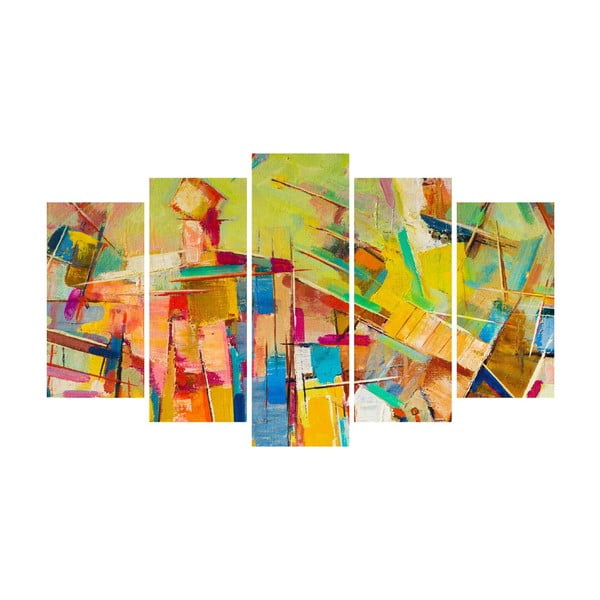 Viacdielny obraz na plátne Multicolor Abstrakt
