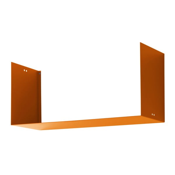 Oranžová kovová nástenná polička Mi piace molto Geometric XL