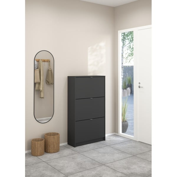 Sivá výklopná skrinka na topánky Shoes – Tvilum-image-1