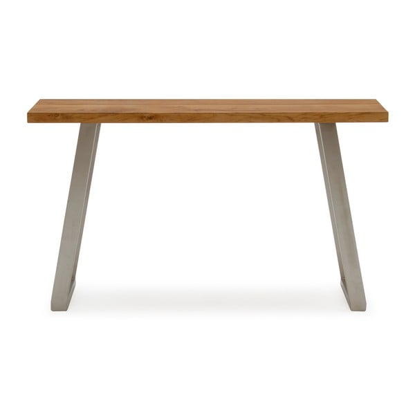 Konzolový stolík z kovu a dubového dreva VIDA Living Trier