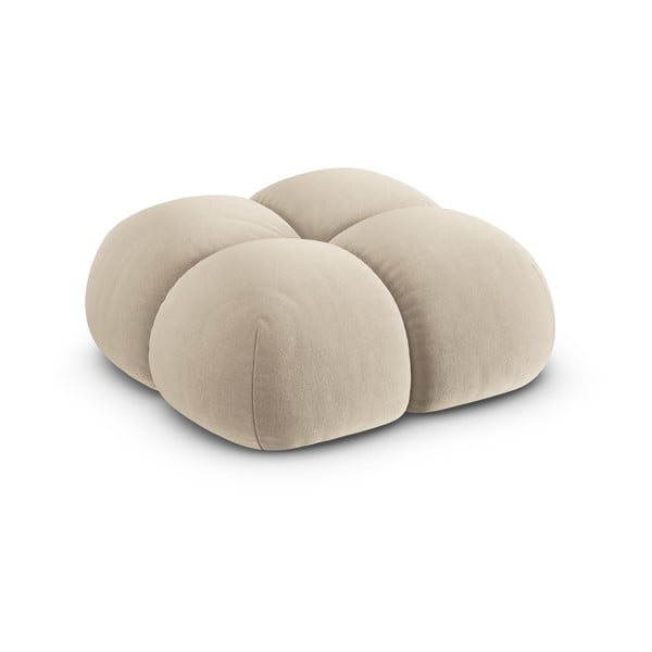 Béžová zamatová podnožka Loretto – Cosmopolitan Design-image-2