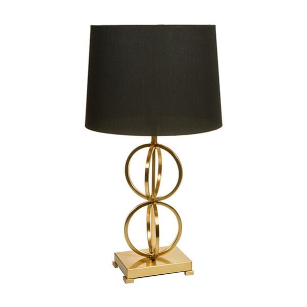 Čierna stolová lampa so základňou v zlatej farbe Santiago Pons Tify Cirq