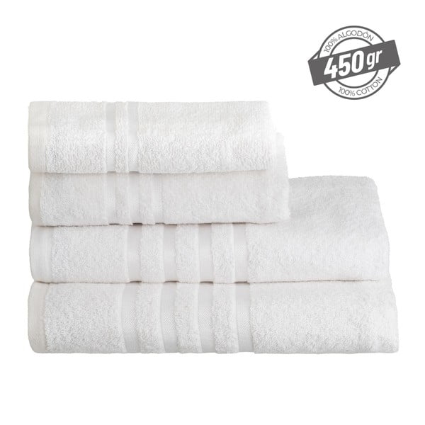 Biely froté bavlnený uterák 30x50 cm Simple – Casa Selección-image-4