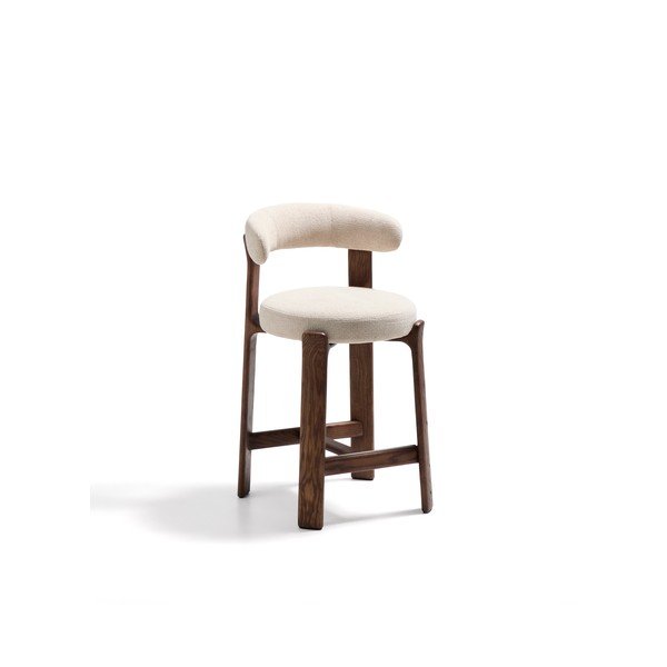 Béžová/v tmavo prírodnej farbe barová stolička z jaseňového dreva (výška sedadla 65 cm) Granite – Kave Home