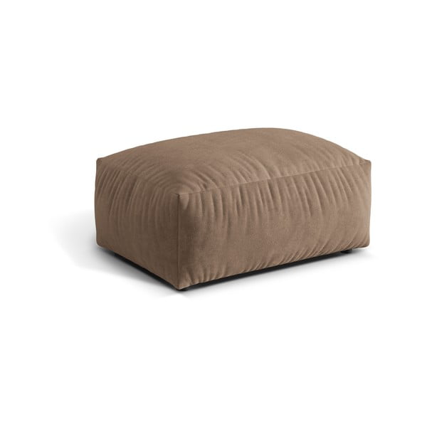 Svetlohnedá zamatová modulárna podnožka Martina – Micadoni -image-1