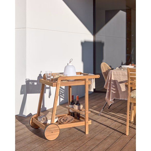 Servírovací stolík z masívu akácie 55x73 cm Felisa – Kave Home-image-1