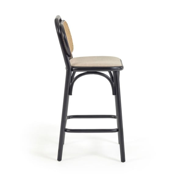 Čierna barová stolička z brestového dreva (výška sedadla 65 cm) Doriane – Kave Home-image-2