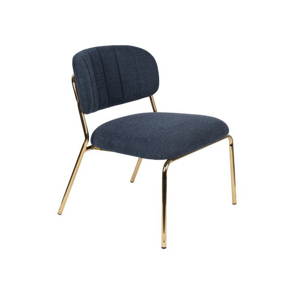 Tmavomodré kreslo Jolien – White Label