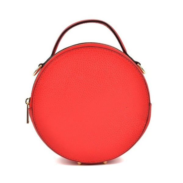 Červená kožená listová kabelka Isabella Rhea Pargo
