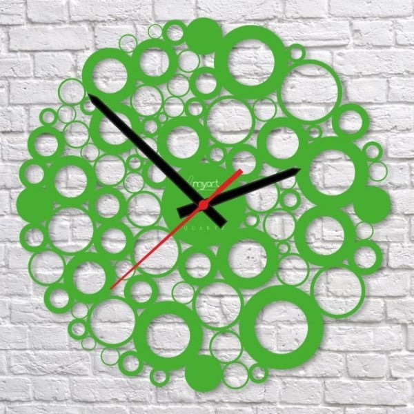 Nástenné hodiny Green Bubble