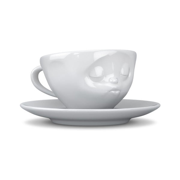 Biela bozkávajúca porcelánová šálka na kávu 58products, objem 200 ml-image-1