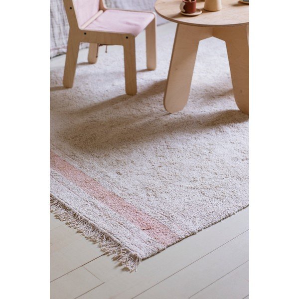 Ružovo-krémový prateľný ručne tkaný bavlnený koberec 90x130 cm Gastro Rose – Lorena Canals-image-4