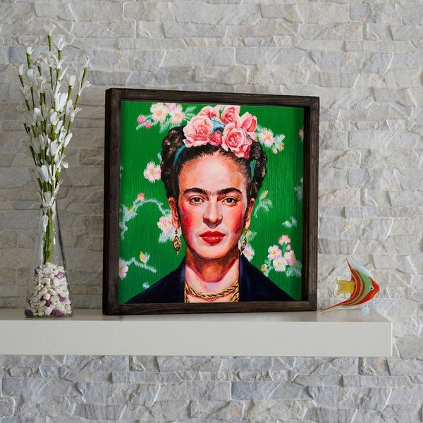 Nástenný obraz Frida Kahlo, 34 × 34 cm-image-1