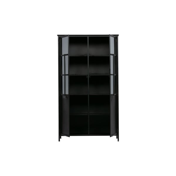 Čierna kovová vitrína 99x170x44 cm Exhibit – WOOOD-image-4