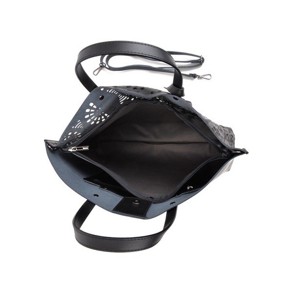 Čierna kožená kabelka Mangotti Bags Lulia-image-2