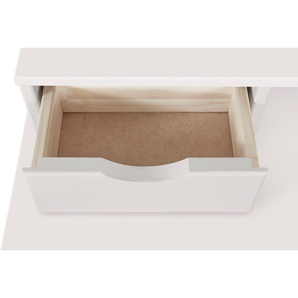 Biely pracovný stôl z borovicového dreva s poličkou Støraa Gava-image-4