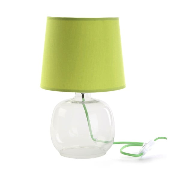 Zelená sklenená stolová lampa Versa Bobby, ø 22 cm