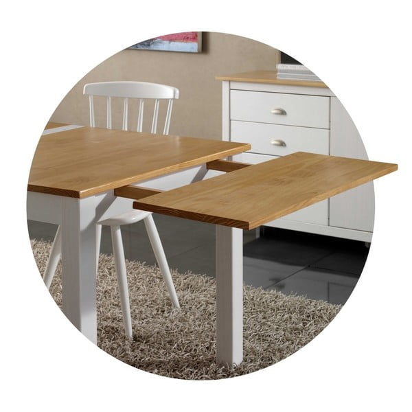 Prídavná doska na jedálenský stôl z masívneho borovicového dreva Marckeric Jade-image-1