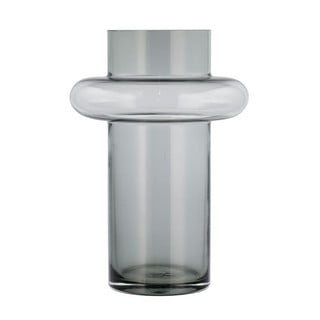Sivá sklenená váza Lyngby Glas Tube, výška 30 cm