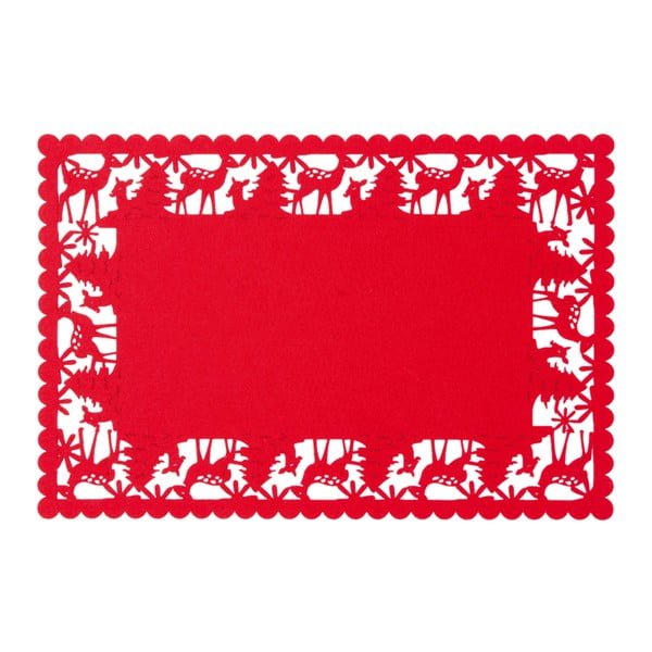 Červené prestieranie Clayre & Eef Christmasy, 45 x 30 cm