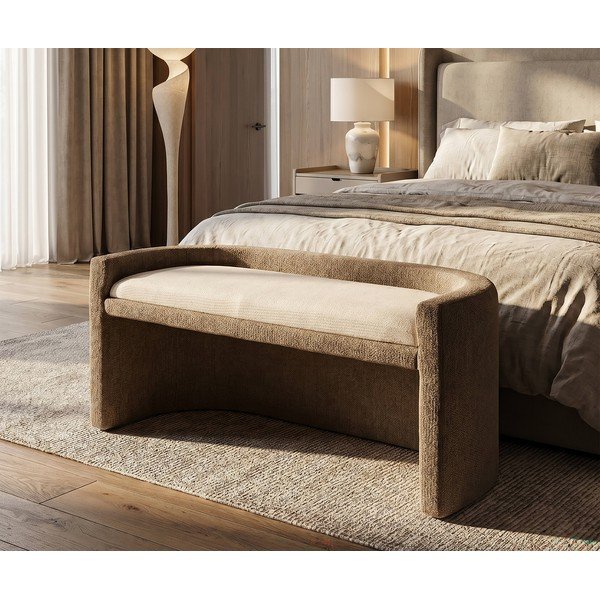 Hnedá/béžová lavica Nordic Style – Mauro Ferretti-image-1