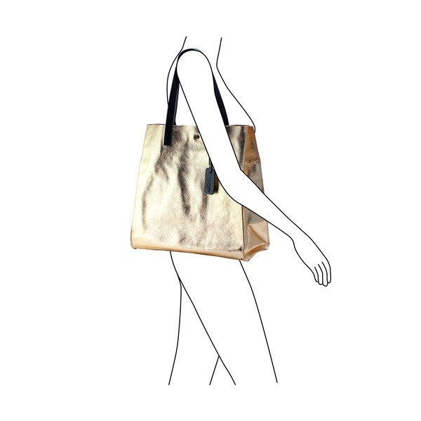 Kabelka zlatej farby z pravej kože Andrea Cardone Amy-image-2