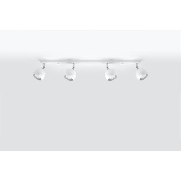 Biele stropné svietidlo Sollux Ollo, dĺžka 80 cm-image-1