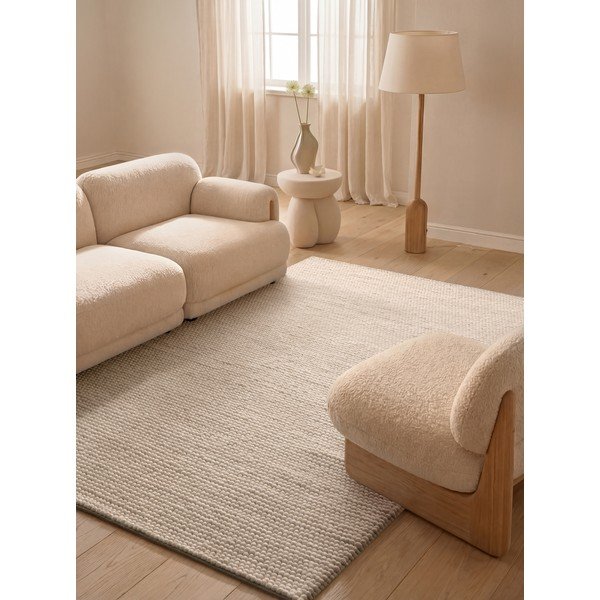 Krémovobiely ručne tkaný vlnený koberec 200x300 cm Richmond Diana – Ted Baker-image-1