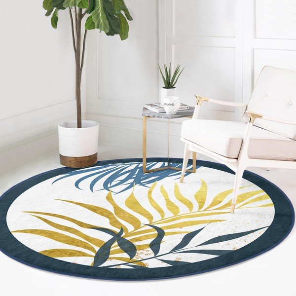 Prateľný okrúhly koberec vhodný pre robotické vysávače ø 120 cm Comfort – Mila Home-image-2