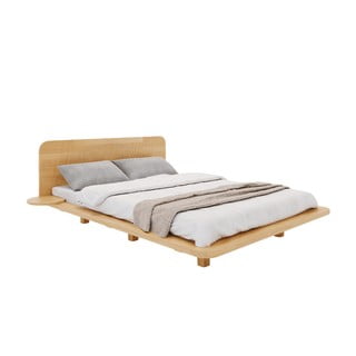 Dvojlôžková posteľ z bukového dreva 160x200 cm v prírodnej farbe Japandic - Skandica