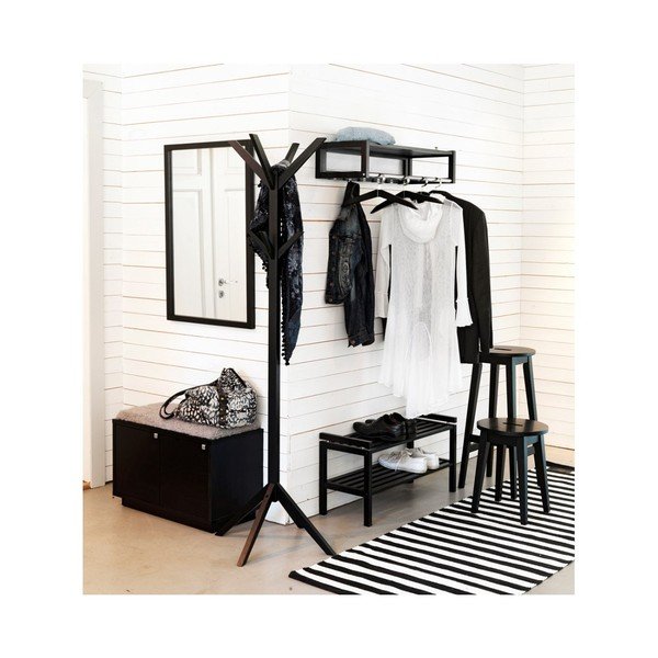 Čierna skrinka na topánky s lavicou Confetti – Rowico-image-3