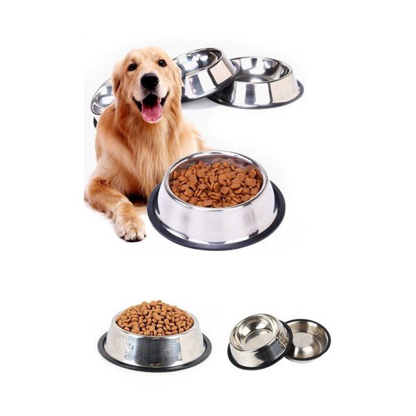 Kovové misky pre zvieratá v súprave 2 ks ø 22 cm - Lydia&Co-image-1