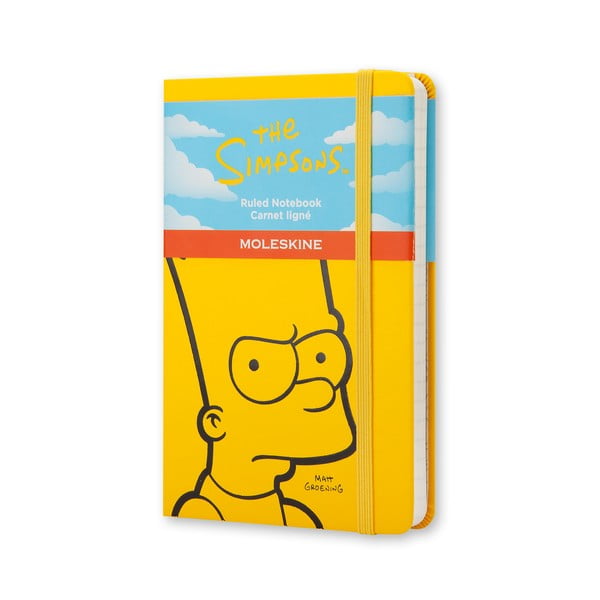 Žltý zápisník Moleskine The Simpsons, malý