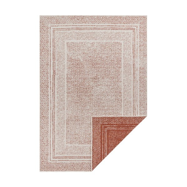 Oranžovo-biely vonkajší koberec Ragami Berlin, 80 x 150 cm