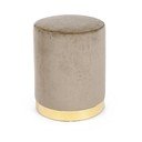 Taupe zamatový taburet Lucilla – Yes Everyday