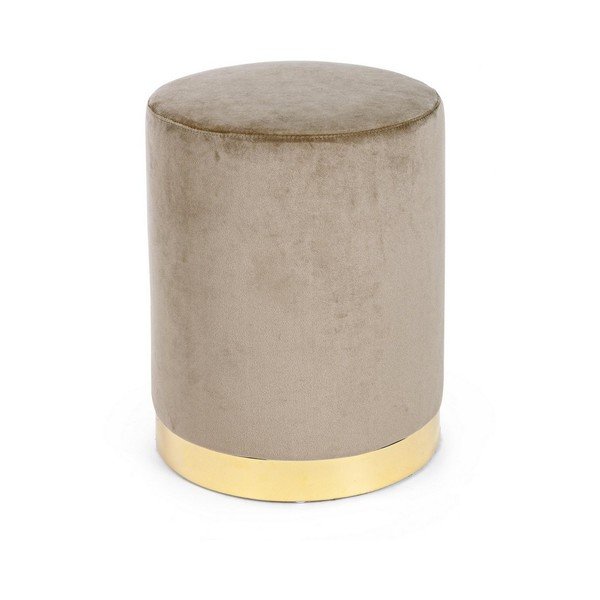 Taupe zamatový taburet Lucilla – Yes Everyday