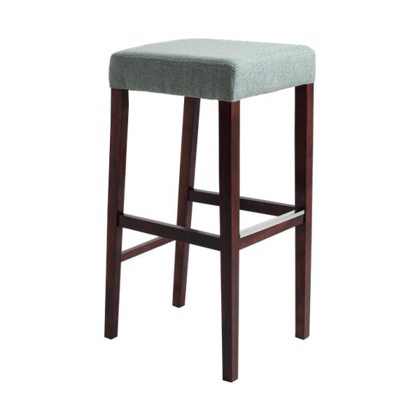 Svetlotyrkysová barová stolička s tmavohnedými nohami Custom Form Wilton