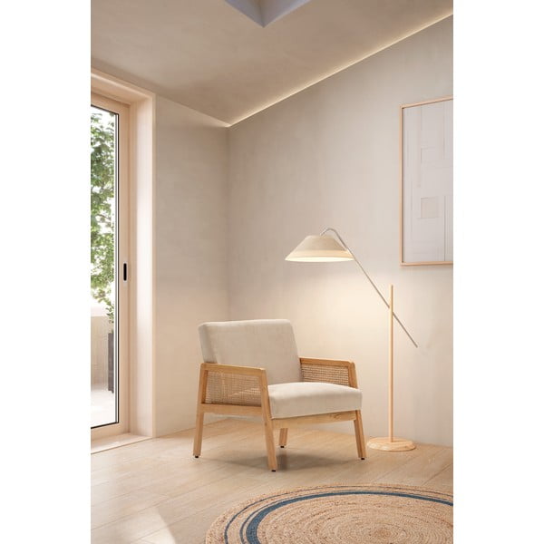 Béžové menčestrové kreslo s výpletom Debra – Marckeric-image-1