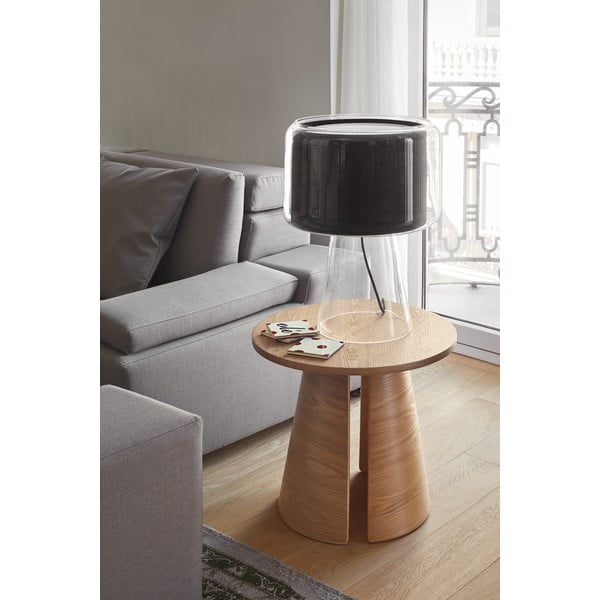 Okrúhly odkladací stolík v dekore duba ø 50 cm Cep – Teulat-image-1