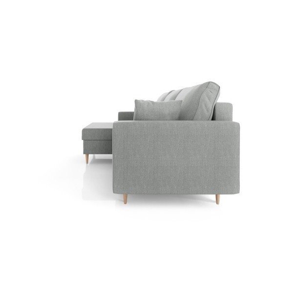 Sivá rozkladacia pohovka s úložným priestorom Mazzini Sofas Aubrieta, ľavý roh-image-4