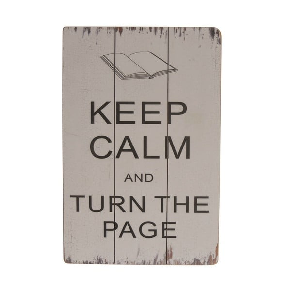 Závesná ceduľa Keep Calm and Turn the Page